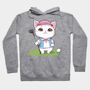 Cute Kitty Playing Golf Hoodie